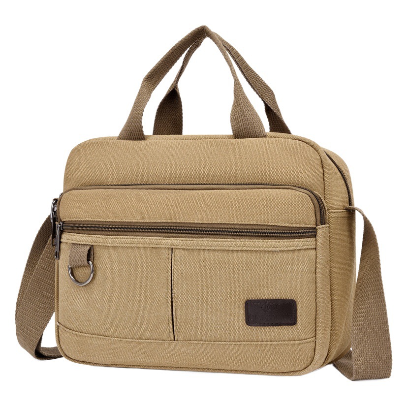 Men's Messenger Bag New Canvas Shoulder Bag Casual Sports Business Portable Cloth Bag Foreign Trade Hot Sale Large Capacity