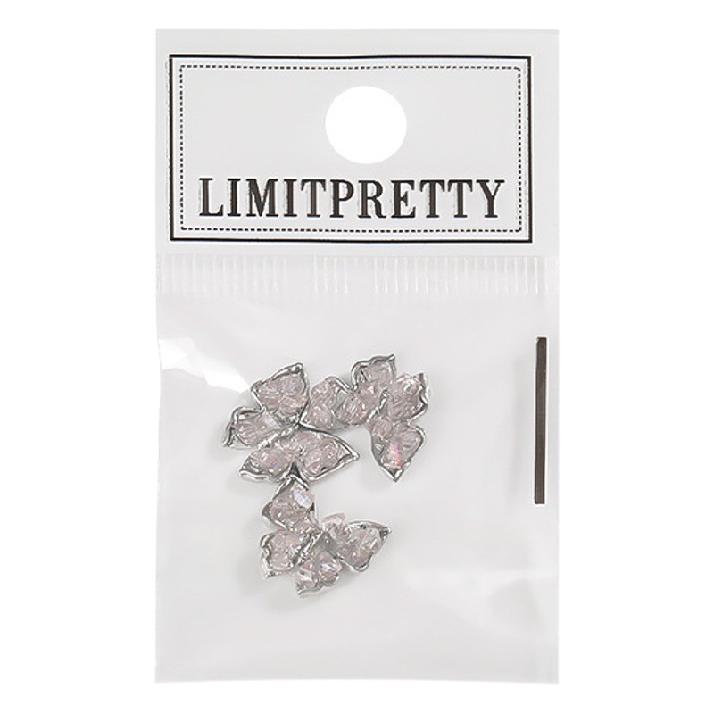 Decoraciones de Uñas Tridimensionales de Aleación con Piedras Trituradas Estilo Glaciar Mariposa, Nueva Moda, Lujo Deslumbrante, Venta al por Mayor