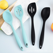烹饪厨具硅胶漏勺子一体全包汤匙家用调羹儿童可用中号搅拌沙拉勺