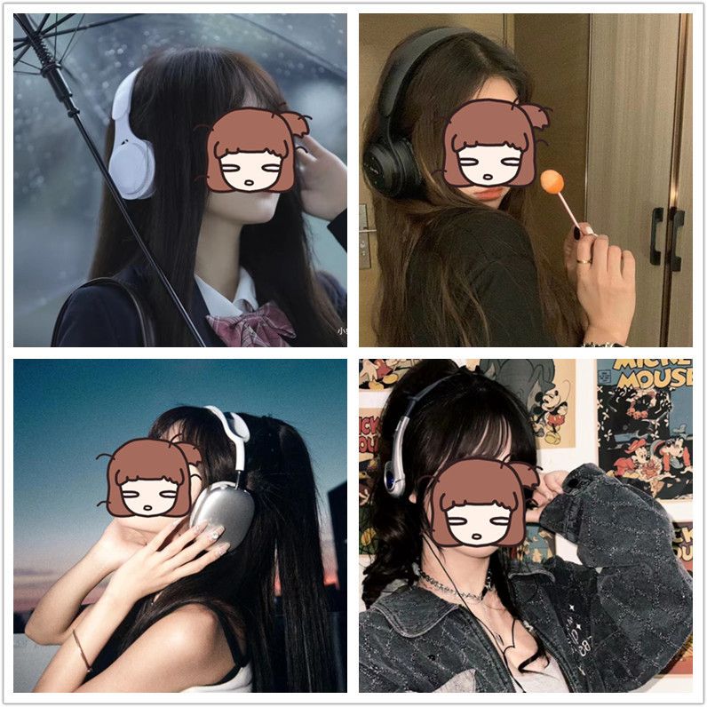 Headphones Spring Outing Photo Props Selfie Headphone Model Japanese Style Jk Girl Photo Decoration Props