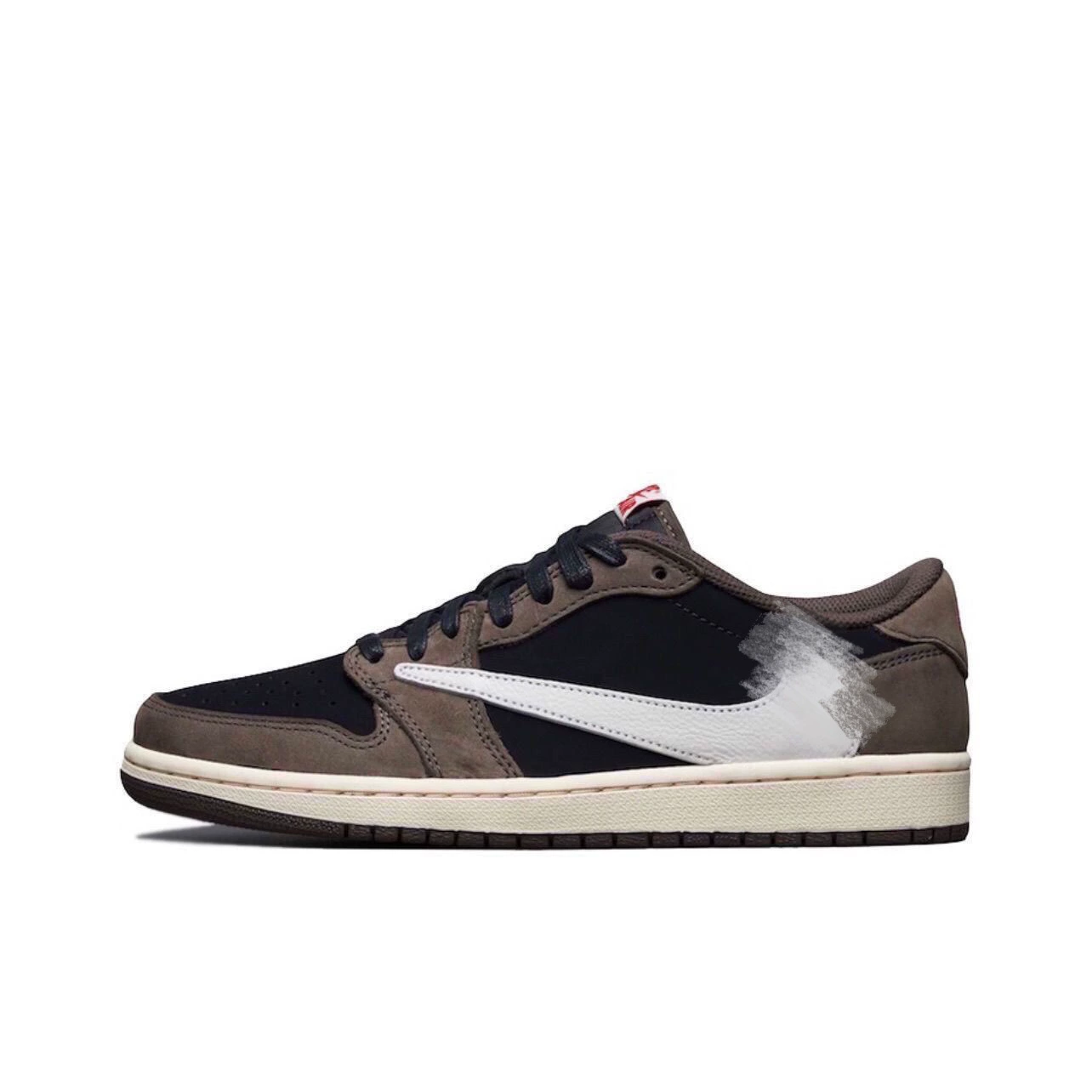Кроссовки AIR aj1 с низким верхом, цвет "барб" в цвете "Северная Каролина", сине-серо-бело-дымчато-серо-черные.