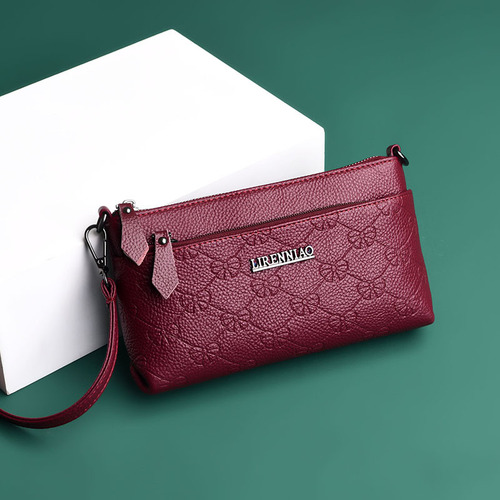 Bags  new fashion hand bag texture soft leather mini middle-aged women's bag mother's shoulder crossbody bag