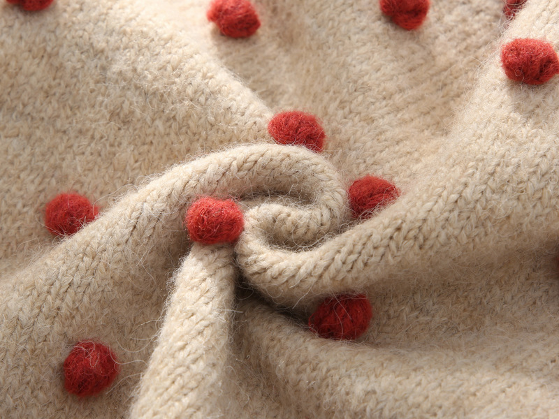 Children's sweater three-dimensional handmade ball boys and girls Christmas New Year children's sweater children's clothing wholesale primary supply