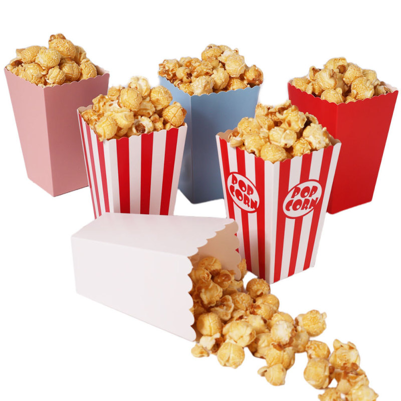 工場卸売ポップコーンボックスフライドポテトボックスキャンディボックス映画館ショッピングモールクロスボーダー黒と白のポップコーンボックスに適しています|undefined
