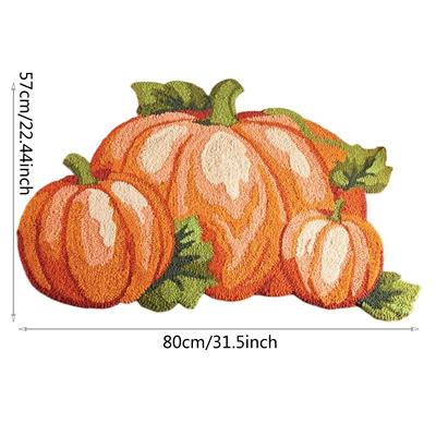 Avtomobil döşəmə paspasları, Mat Toilet Decoration Dirty Resistant - pumpkin-2-4060cm-imitation-cashmere