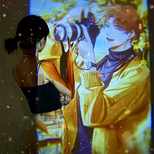 Prop Projector Light and Night Love Projection Lamp Bedroom Photograph Second Yuan Xiao Yi Qi Si Li Lu Shen Xia Ming Xing