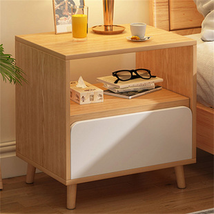 Bedside Table modern minimalist bedroom bedside storage rack 2024 new simple bedside storage cabinet small bedside cabinet