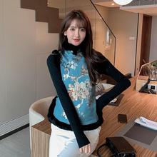 冬装新款中国风复古时尚夹棉加厚改良旗袍唐装马甲背心棉袄中式女