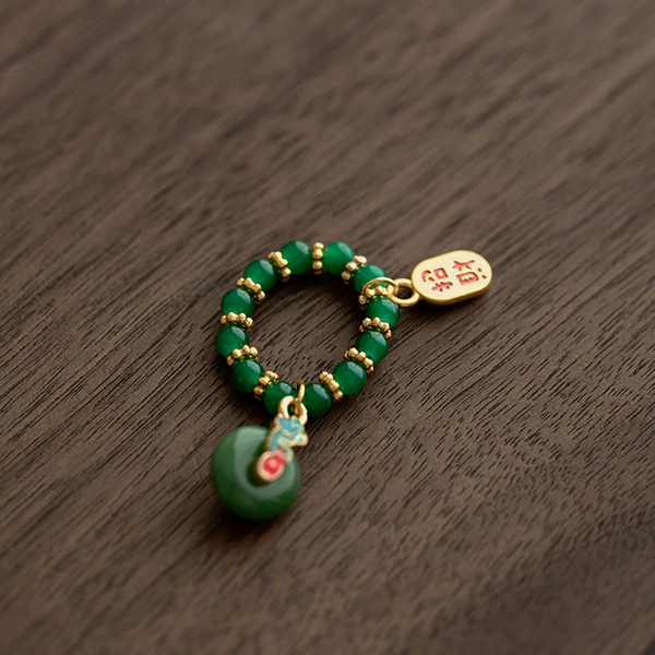 Ping An buckle-green (suitable for bowls)