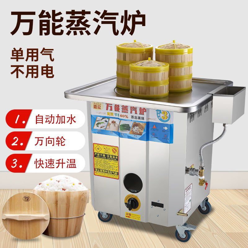 horno de vapor de gas comercial horno de vapor de jaula pequeña horno de vapor sin ventilador máquina de vapor de gas coloca barraca anti-quema seca ahorro de energía rey