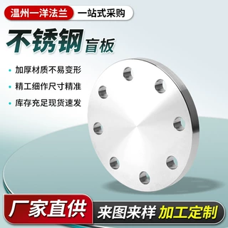304不锈钢法兰盲板非标法兰盖密封面制锻打实心法兰盘板式耐高压