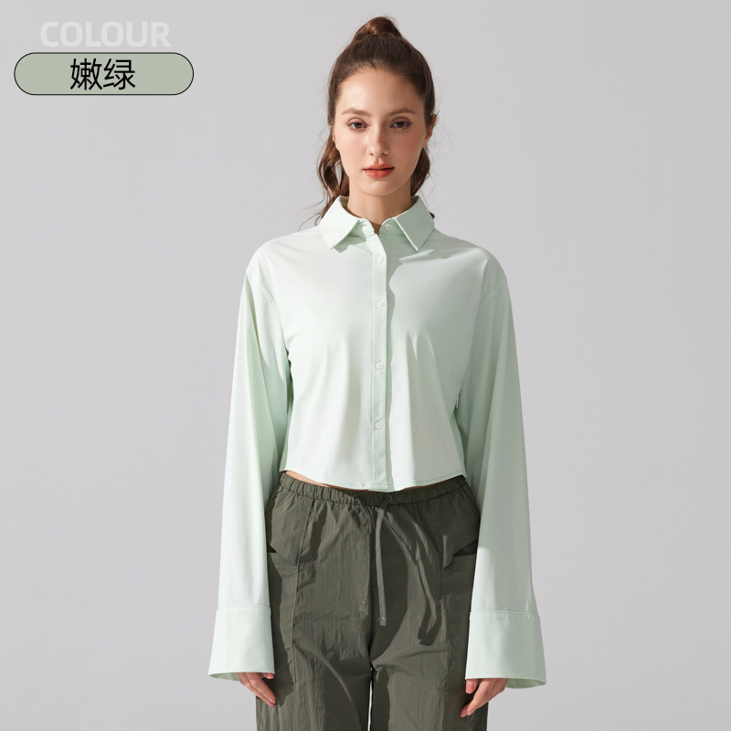 Camisas anti-UV transfronterizas europeas y estadounidenses al aire libre chaqueta de hielo frío deportivo casual chaqueta delgada transpirable image 8