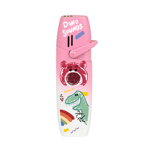 Internet celebrity inflatable lighter, windproof, pink flame, cute Sanrio pattern, Valentine’s Day gift for husband