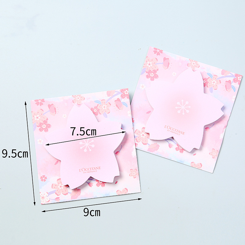 복숭아 꽃 포스트잇 노트