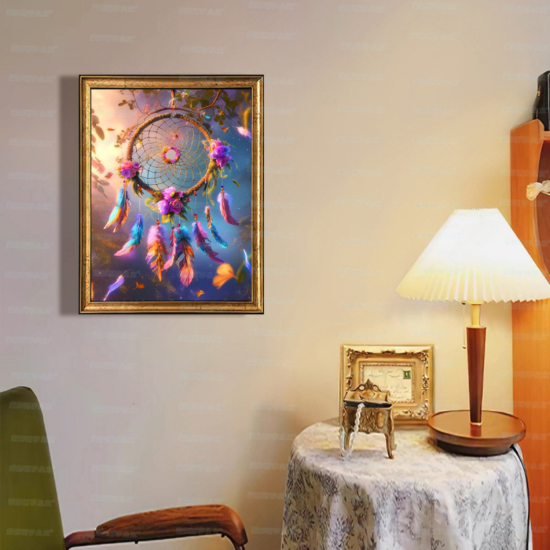 Mona Lisa real bordado cruzado sueños y flores tres nuevas pequeñas piezas floral simple bordado de hilo decorativo a mano