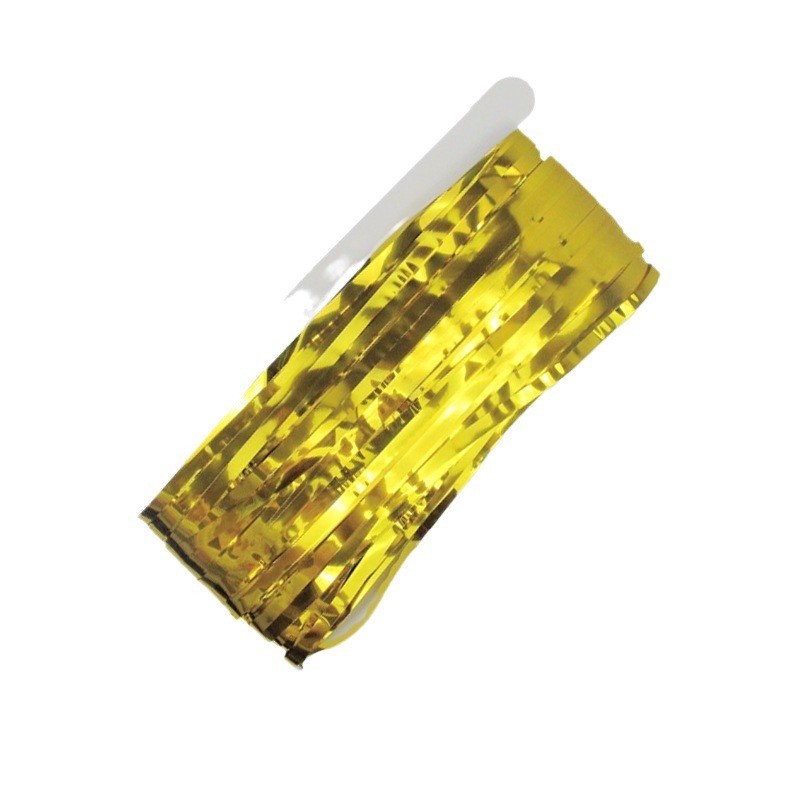 Cortina de seda de lluvia brillante transfronteriza decoración de la atmósfera de fondo de la fiesta de cumpleaños 1 * 2 metros cortina de seda de lluvia al por mayor