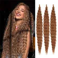 跨境化纤假发Deep Wave Twist Bulk Hair大曲18-30英寸deep钩针发