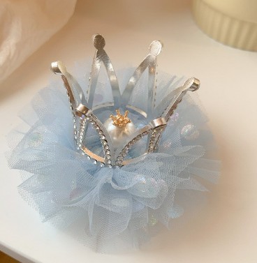 Girls Crown Headdress Children's Crown Princess Barrettes Mesh Super Fairy Baby Hair Clip Does Not Hurt Hair Little Girl Hair Accessories