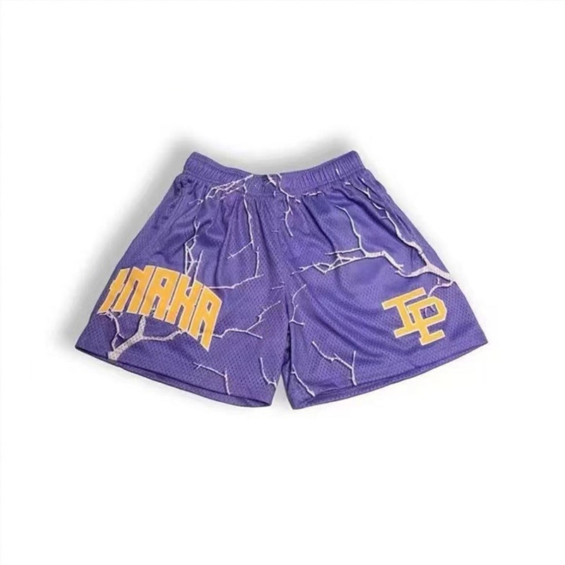 Pantalones cortos americanos para hombres marca de tendencia retro marca de agua pantalones de baloncesto de secado rápido pantalones cortos de entrenamiento para hombres de verano