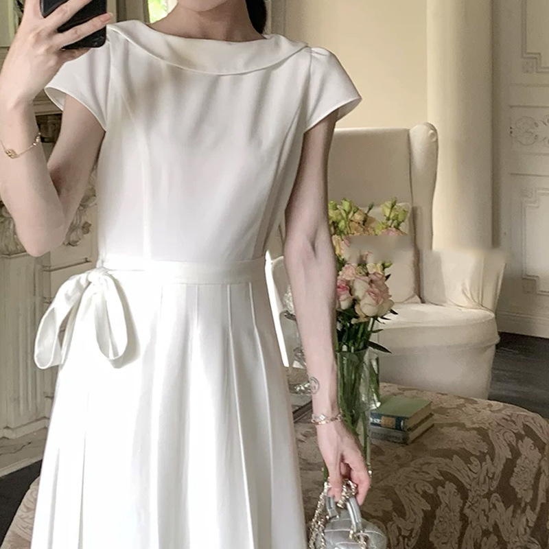[Miss Xingzi] Design-Inspired Tie-Neck Dress, 2026 Summer New Korean Style High-End Trendy Dress
