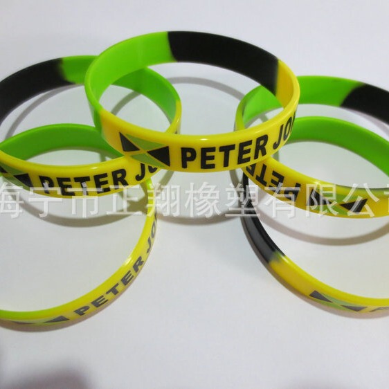 Silicone fluorescence bracelet with letters
