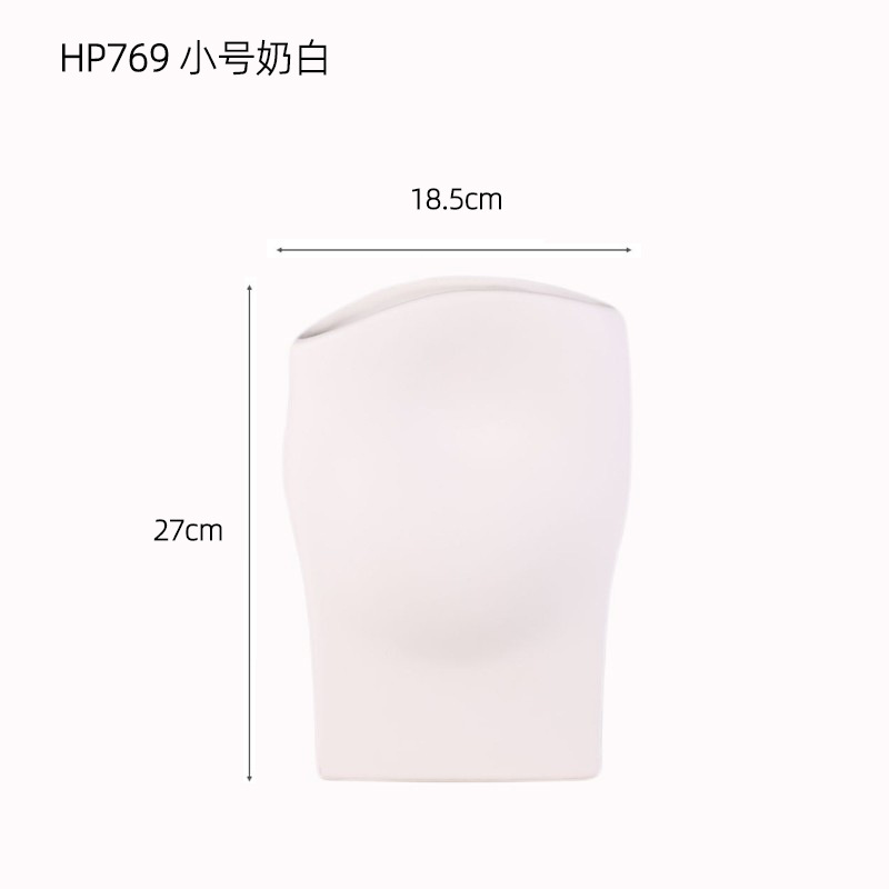 Morandi color estilo nórdico arte personalizado florero de cerámica mesa comedor salón escritorio decoración suave