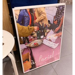 經典復古法式粉色系浪漫巴黎攝影裝飾畫 韓國ins海報畫芯家居飾品