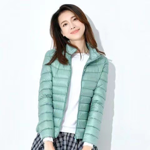 Chaqueta Corta de Algodón para Mujer Transfronteriza 2024, Estilo Coreano Ajustado, Modelo Delgado, Capa de Algodón Lluvia de Seda, con Capucha, Mayorista
