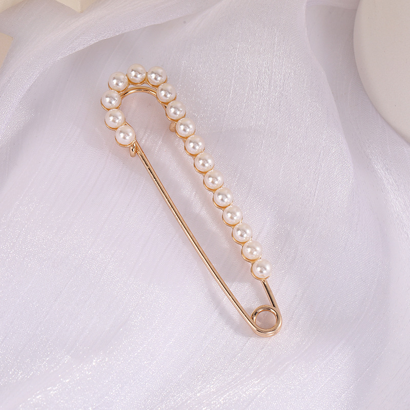 84#别针金色珍珠