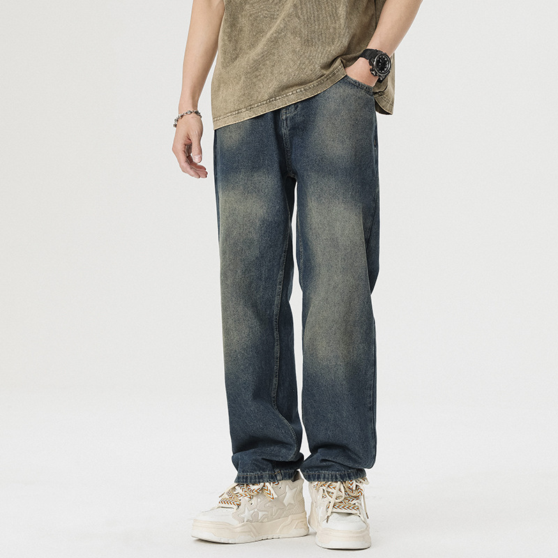 Early Spring New Style Jeans F8162 Western Cowboy Style American Retro Washed Ykk Zipper Jeans for Men Early Spring New Style Jeans F8162 Western Cowboy Style American Retro Washed Ykk Zipper Jeans for Men