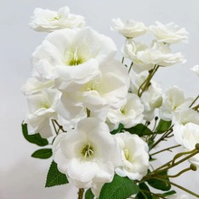 栀子花 六头洋桔梗 田园婚庆路引插花绢花 婚礼堂背景墙造景假花