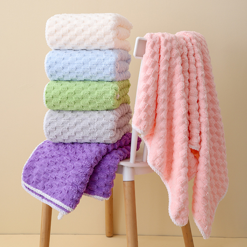 Cloud Dry Hair Hat Towel Bath Towel Thickened Turtle Velvet Golden Turtle Velvet Coral Velvet Bath Towel Hand Towel Face Towel Three-Piece Set