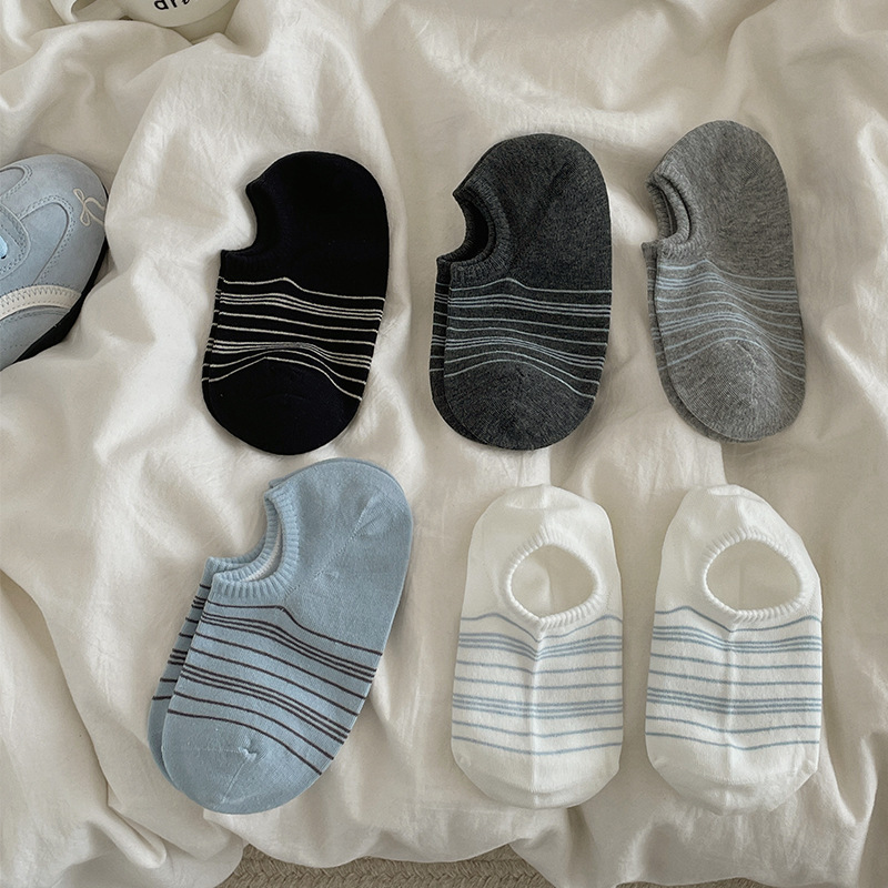 Thin Socks for Women, Cotton Socks, Invisible Socks, Striped Low-Cut Short Socks, Summer Anti-Slip Women's Socks, Low-Cut Socks for Women Thin Socks for Women, Cotton Socks, Invisible Socks, Striped Low-Cut Short Socks, Summer Anti-Slip Women's Socks, Low-Cut Socks for Women