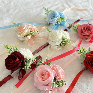 Цветок на запястье на лацкан для невесты, для подружки невесты, Aliexpress, Amazon