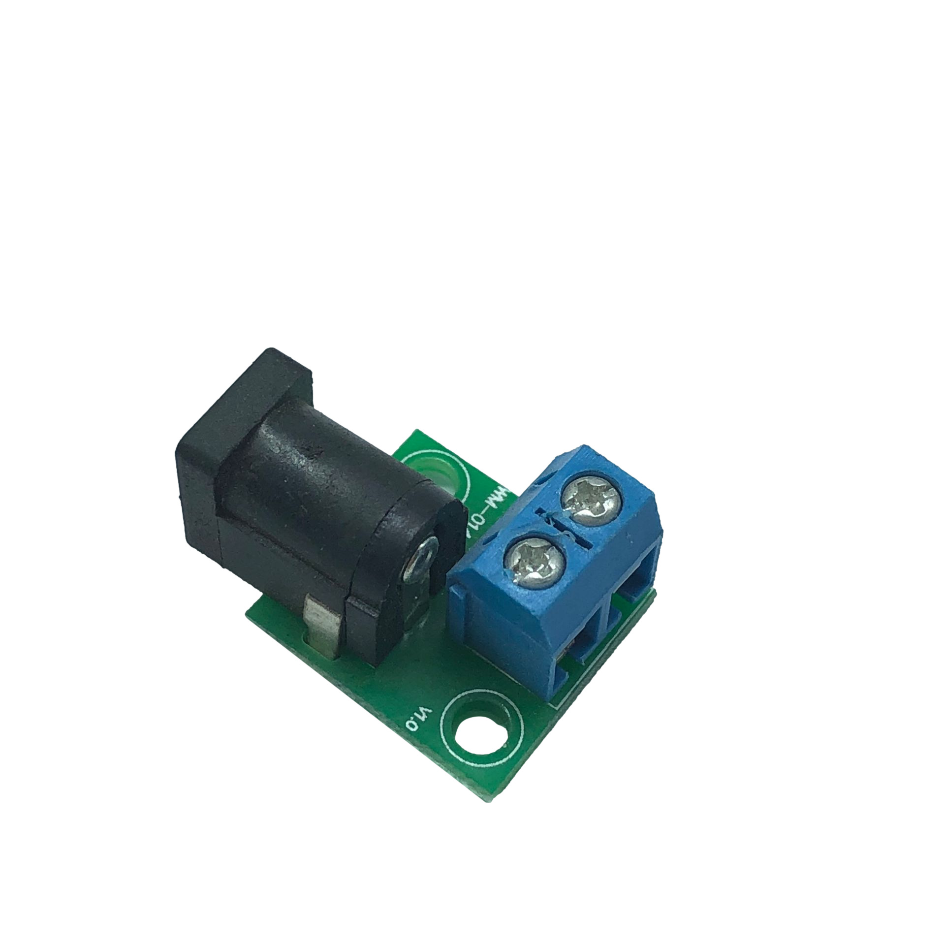 DC 转接头转换头 5.5*2.1兼容 5.5*2.5 转5.08 2P蓝色插座