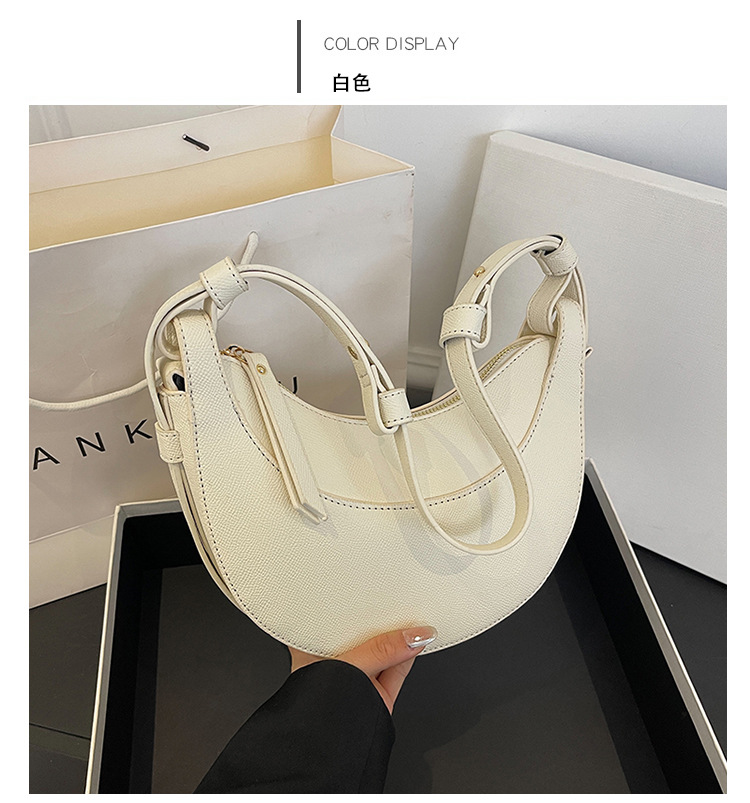 Bolsos transfronterizos mujeres 2024 nuevos bolsos de media luna, nicho, medio círculo, bolsos de silla de montar mujeres al por mayor de gran capacidad