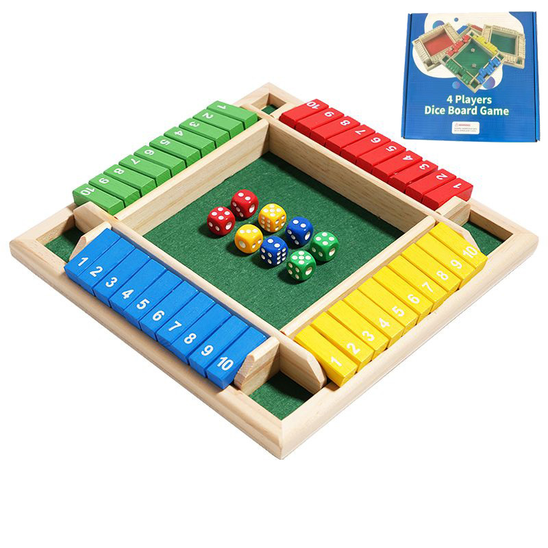 Juguetes transfronterizos CE y CPC piezas de ajedrez y tablas de ajedrez doble cara números cuatro cara juego de flop de ajedrez y vino ordenó juegos de mesa bar 3