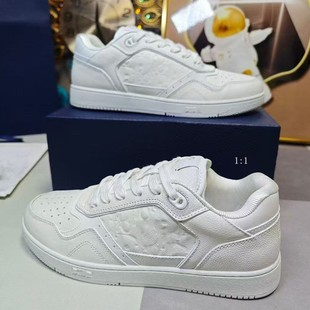 High Version D's 25 New Letter Print Couple Casual Sneakers Cowhide Stitching Fashion Sports Flats Shoes