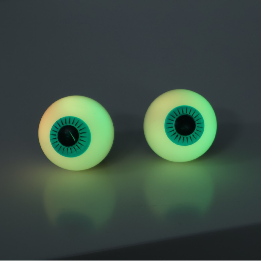 Explosivo Halloween transfronterizo, ojos brillantes realistas, ojos tridimensionales redondos de alta transparencia, blanco marfil sin rebabas