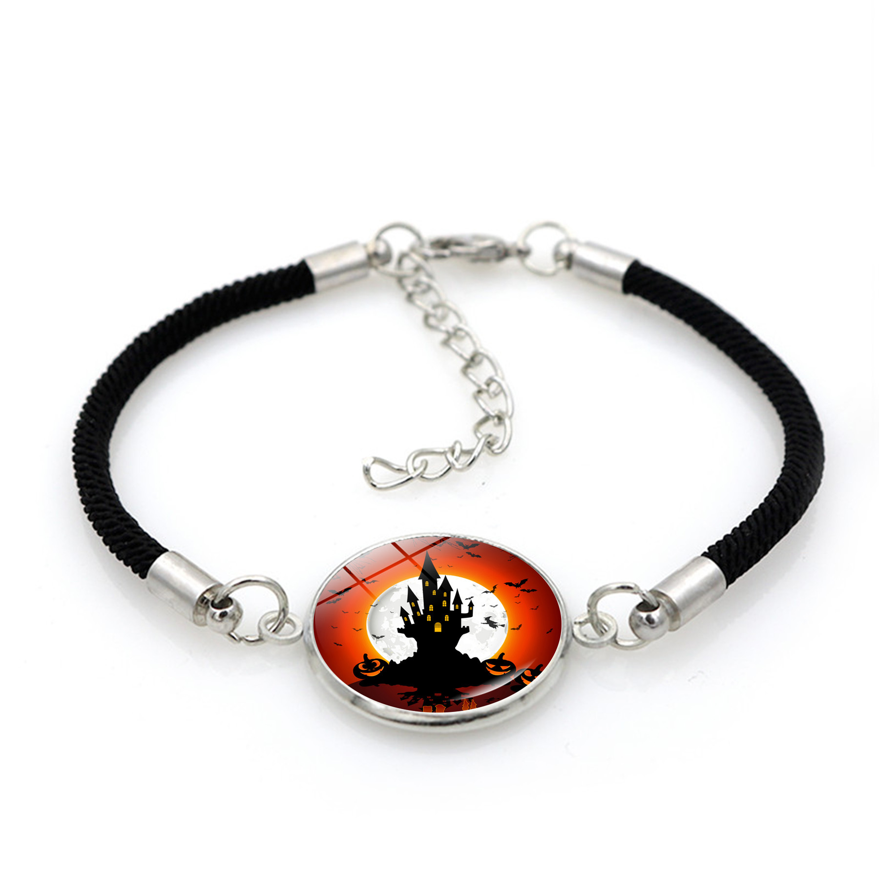 Braccialetto halloween con ciondolo zucca per feste a tema_voghion.com