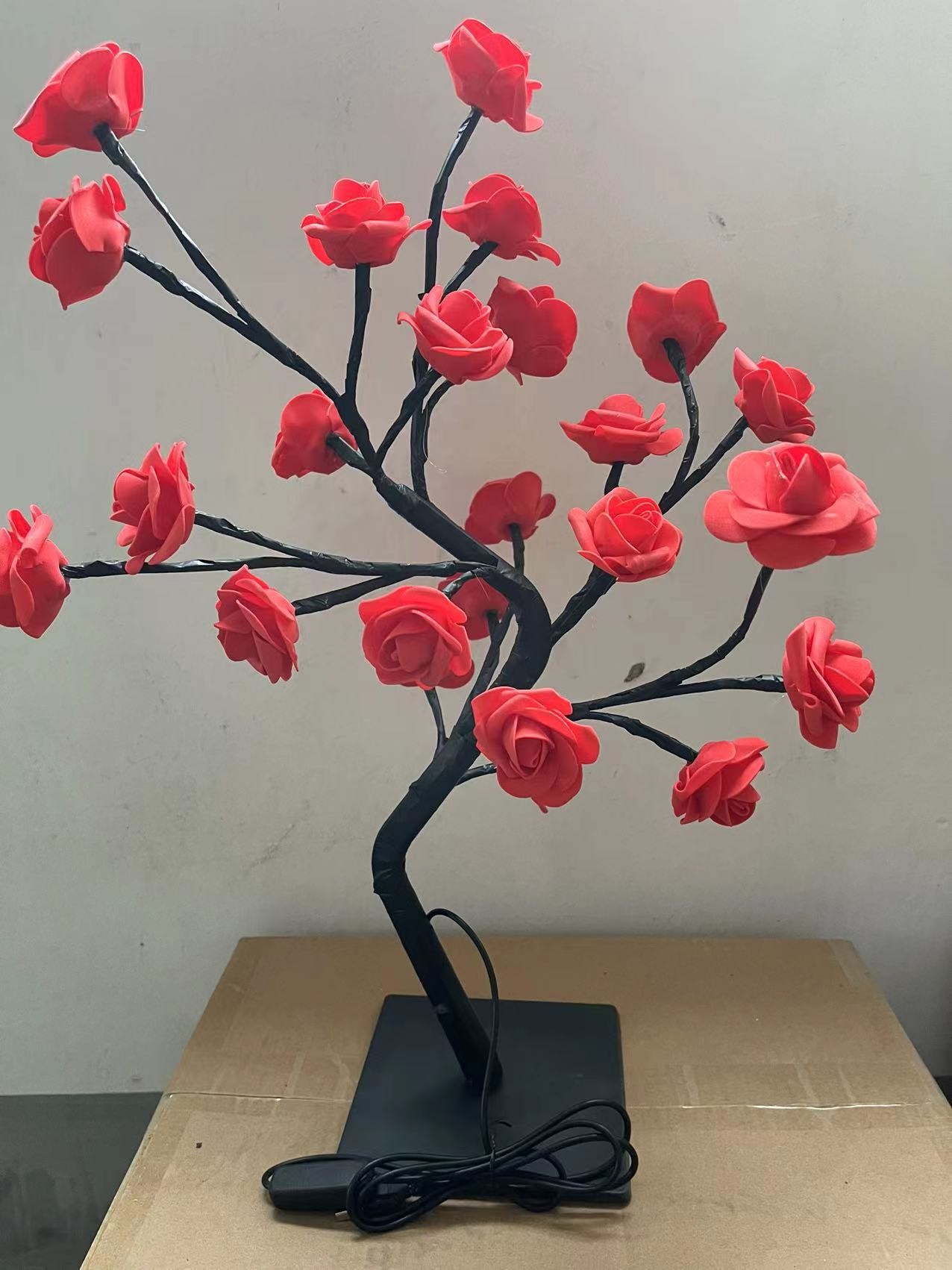 LED rosa árbol lámpara de escritorio luces decorativas in viento diseño de la habitación luces de atmósfera luces festivas luces nocturnas