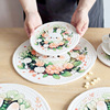 Meal pad printed meal cushion retro home insulation pad round plate cotton rope knot knitting table cushion