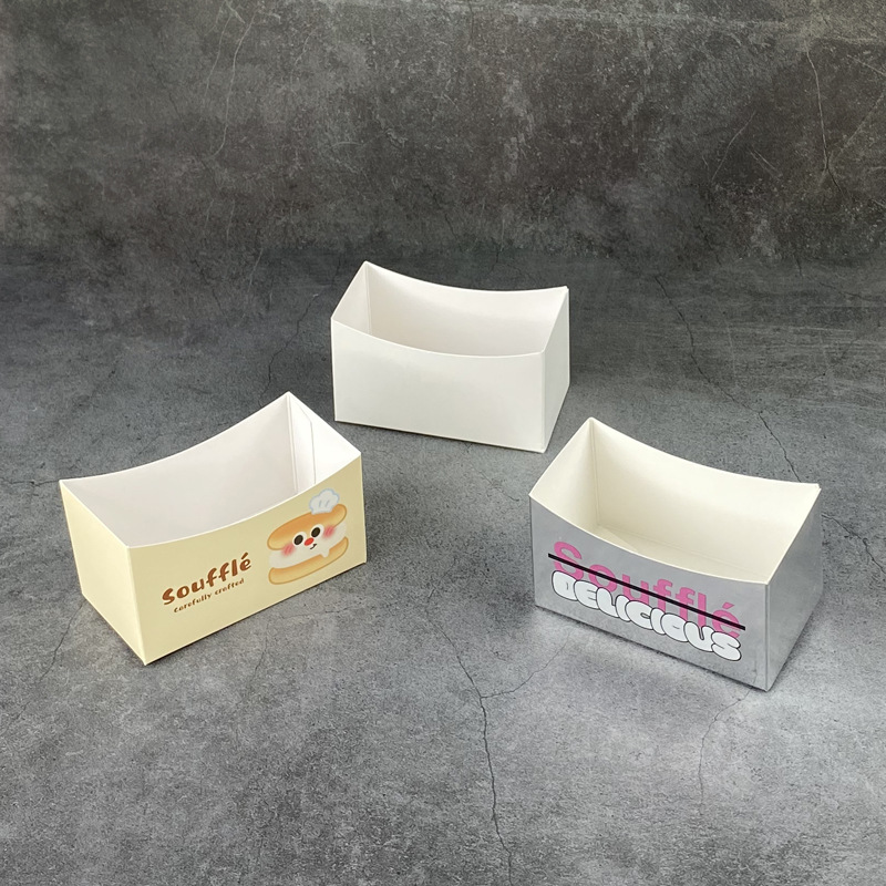 Internet-Famous Soufflé Takeaway Paper Box, Hand-Held Paper Box Bag, Bingxin Donuts, Dorayaki, Western Pastries, Baking Packaging