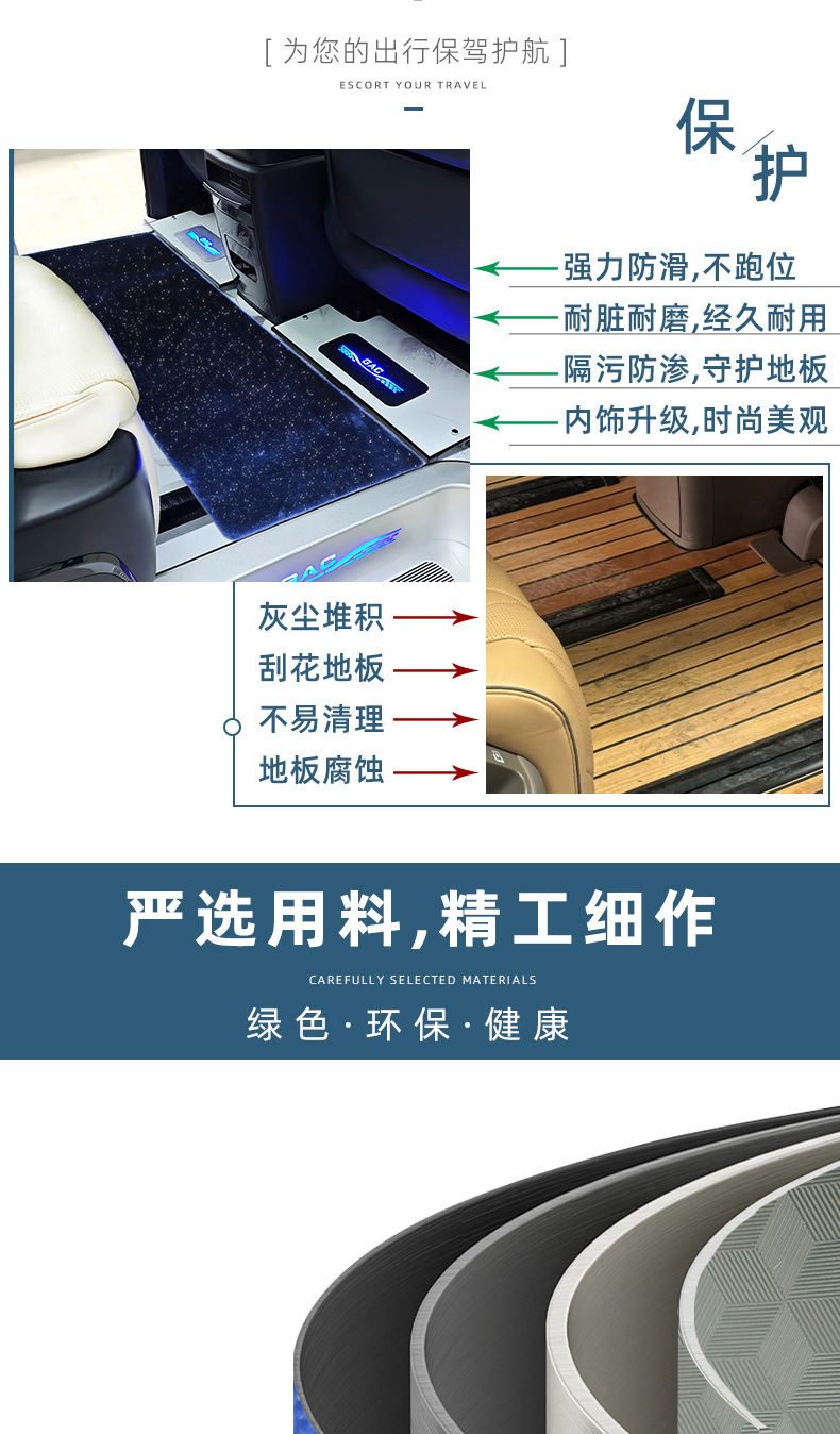 Suitable for Gac Trumpchi M8 Middle Row Carpet Master E9 Leader E8 Legend Gm8 Business Car Floor Mat Modification
