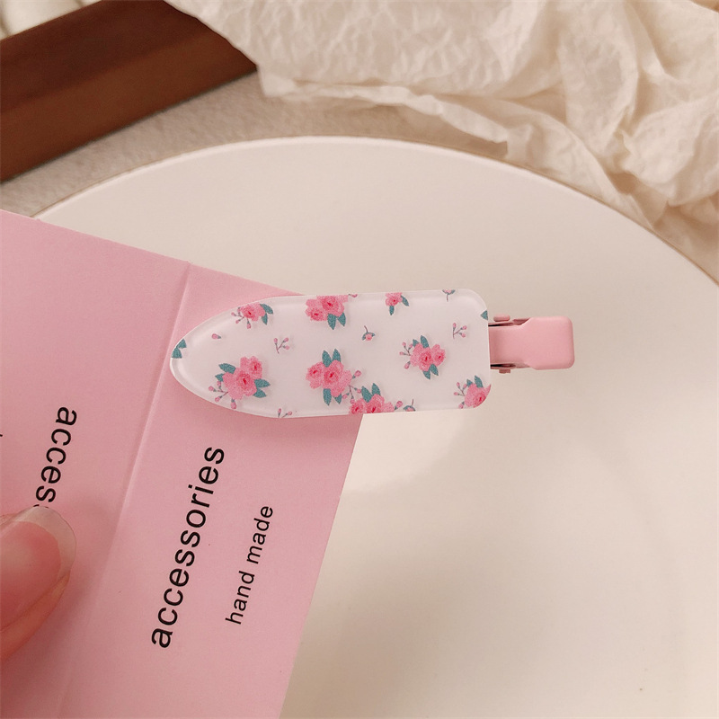 Un par de impresión de arco para niñas pinzas de cabello sin marcas de dibujos animados para mujeres adorables pinzas de cabello para el cabello de bordas rotas