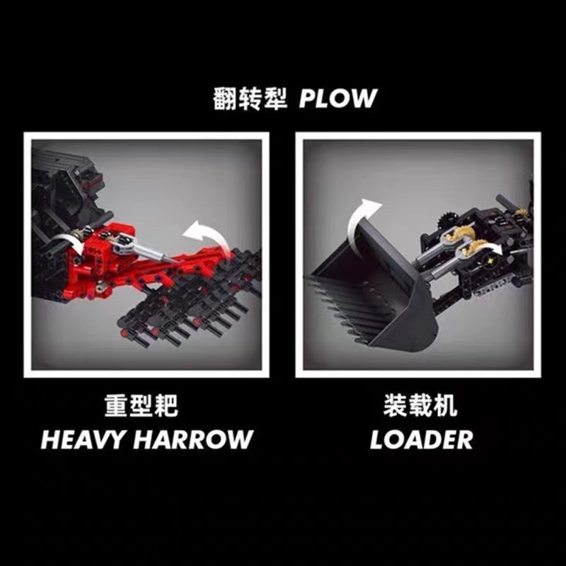 Yuxing modelo rey mecánico de control remoto tractor eléctrico adulto alta dificultad montaje legao bloques juguetes al por mayor