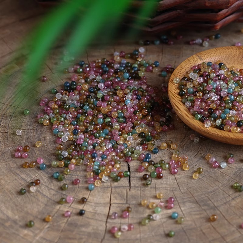 Natural Green Aventurine Beads 3mm, Multi-Color DIY Bracelet, Multi-Loop Necklace, Cord Tassels, Accessory