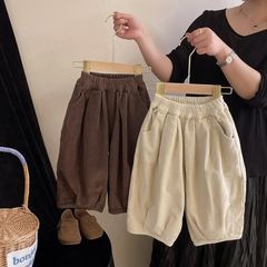 2023秋季男女童韓版秋款條絨休閒褲中小童寬鬆長褲兒童褲0217A001
