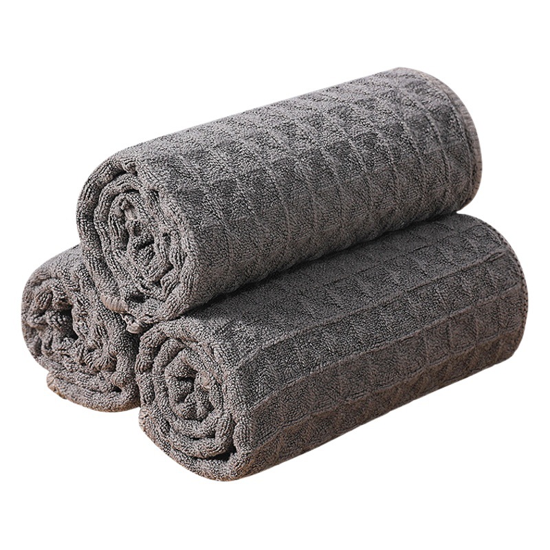 A cuadros no es fácil arrojar pelo envoltura de microfibra waffle paño de limpieza absorbente hogar estropajo piña