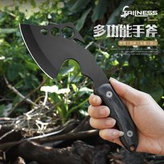Outdoor Multi-functional Axe Camping Firewood Axe Wild Camping Self-defense Axe Mountain axe with rope cutter Fire axe Flying axe